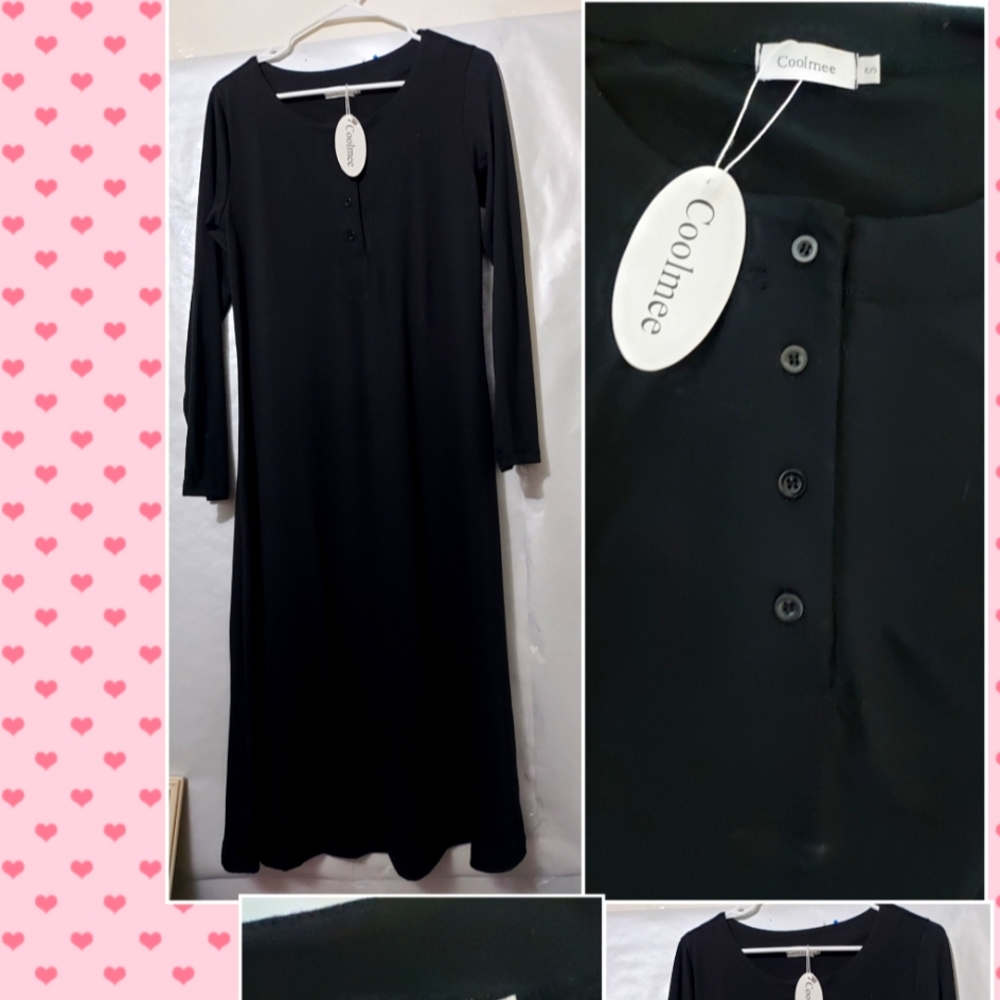 Coolmee black Longsleeve Dress
